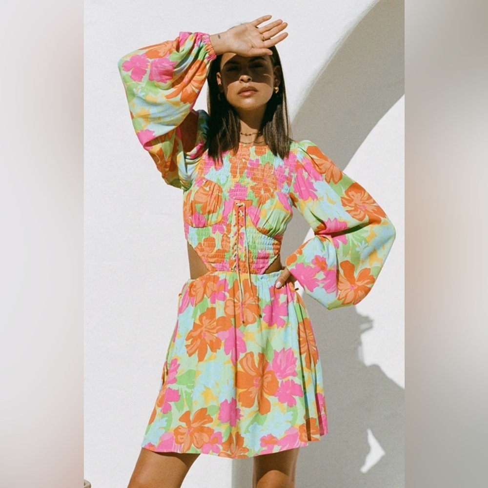 SABO Skirt Floral Long Sleeve Dress